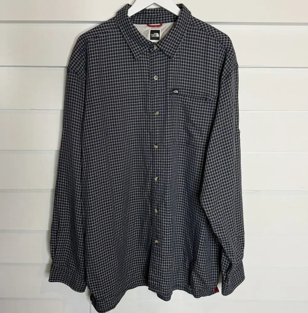 The North Face Cotton Plaid Long Sleeve Men's Button Down Shirt XL